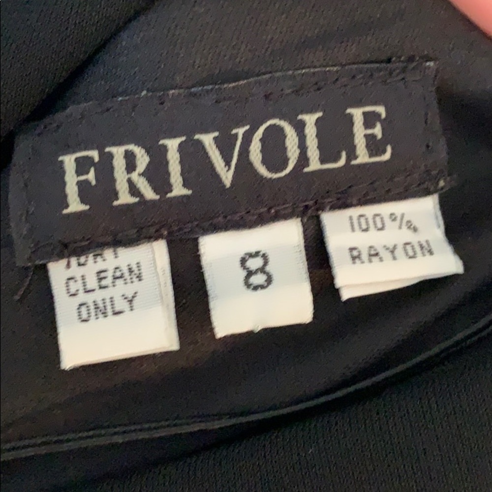 Frivole black gown with drape neckline and back - Picture 7 of 7